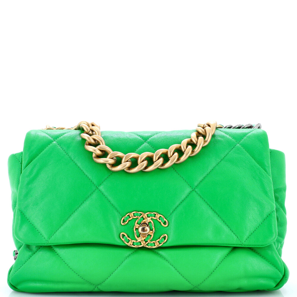 Chanel Large 19 Flap Bag Quilted Leather